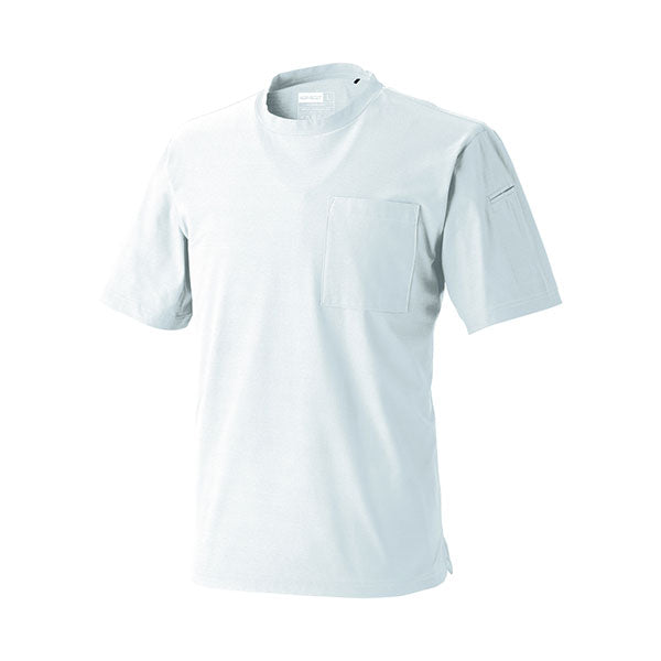 HOP-SCOT 半袖Tシャツ UVドライストレッチ 作業服 作業着 メンズ 春夏 吸汗速乾 通気性 UVカット 消臭 ストレッチ 胸ポケット 袖ペン差し