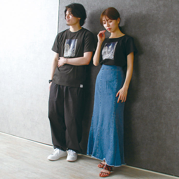 noisycode tシャツ フォト フォトTシャツ オリジナル レディース メンズ ブランド デザインtシャツ ペア 綿100% 半袖 おしゃれ プルオーバー プリント ロゴ 文字