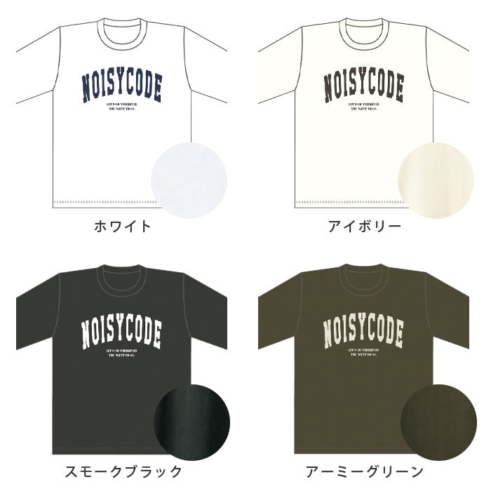 noisycode tシャツ オリジナル カレッジTシャツ カレッジロゴ レディース メンズ ブランド デザインtシャツ ペア 綿100% 長袖 おしゃれ プルオーバー プリント