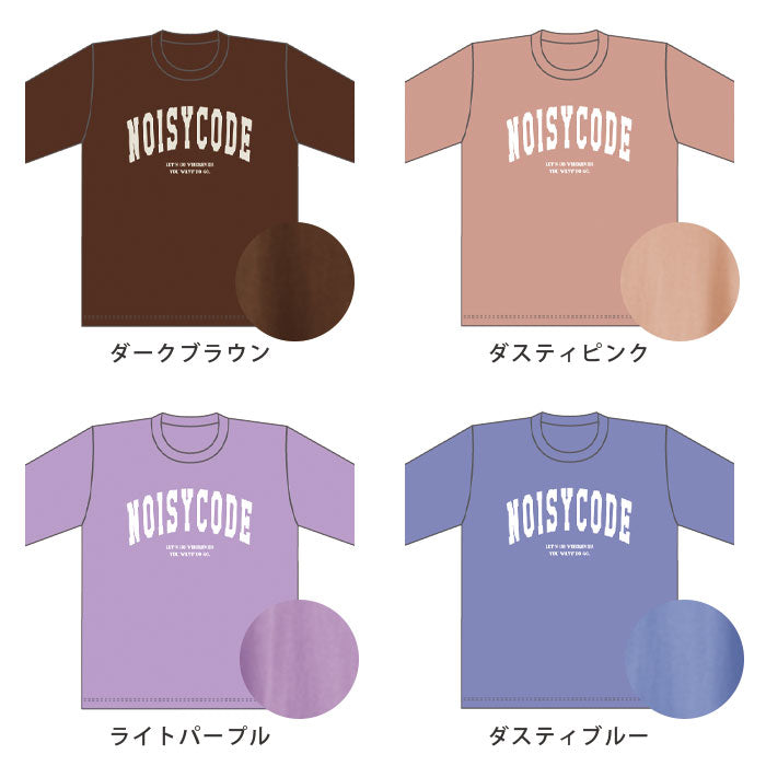 noisycode tシャツ オリジナル カレッジTシャツ カレッジロゴ レディース メンズ ブランド デザインtシャツ ペア 綿100% 長袖 おしゃれ プルオーバー プリント