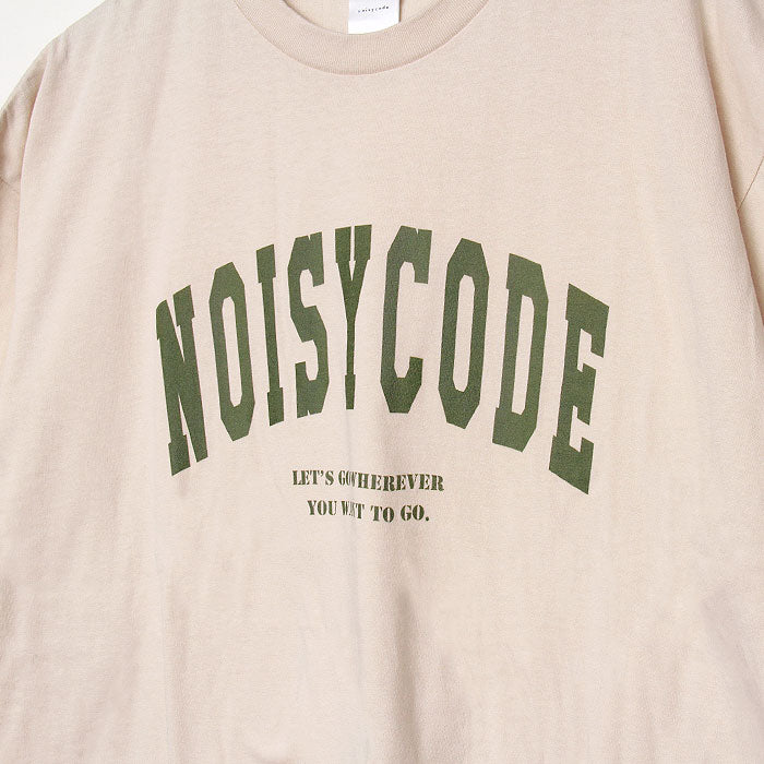 noisycode tシャツ オリジナル カレッジTシャツ カレッジロゴ レディース メンズ ブランド デザインtシャツ ペア 綿100% 半袖 おしゃれ プルオーバー プリント