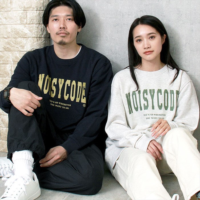 noisycode スウェット キッズ 女の子 男の子 かわいい 綿100% スエット 長袖 家族 お揃い オリジナル プルオーバー トレーナー デザイン ロゴ ライトトレーナー