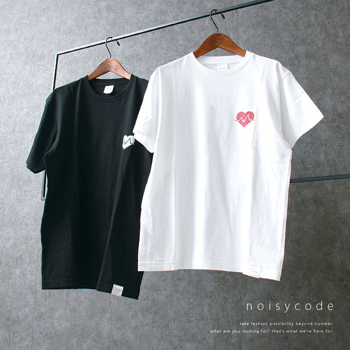 noisycode tシャツ ワンポイント オリジナル レディース メンズ ブランド デザインtシャツ ペア 綿100% 半袖 おしゃれ プルオーバー プリント ロゴ 文字 英字