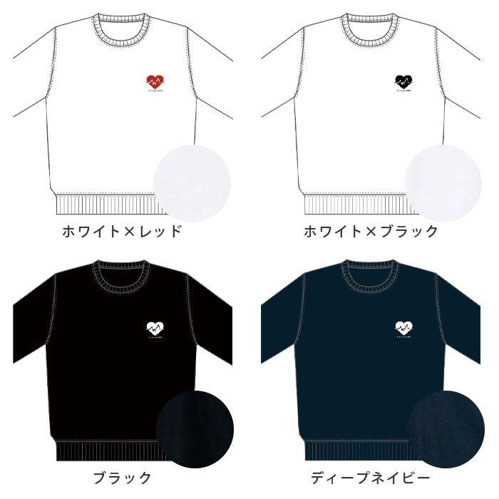 noisycode ワンポイント スウェット トレーナー ハート オリジナル レディース メンズ ブランド デザイントレーナー ペア 綿100% 長袖 おしゃれ プリント ロゴ