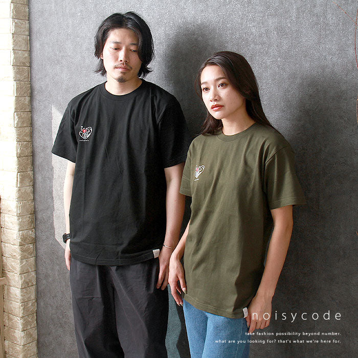 noisycode tシャツ オリジナル レディース メンズ ブランド デザインtシャツ ペア 綿100% 半袖 おしゃれ プルオーバー プリント ロゴ 文字 英字 プルオーバー