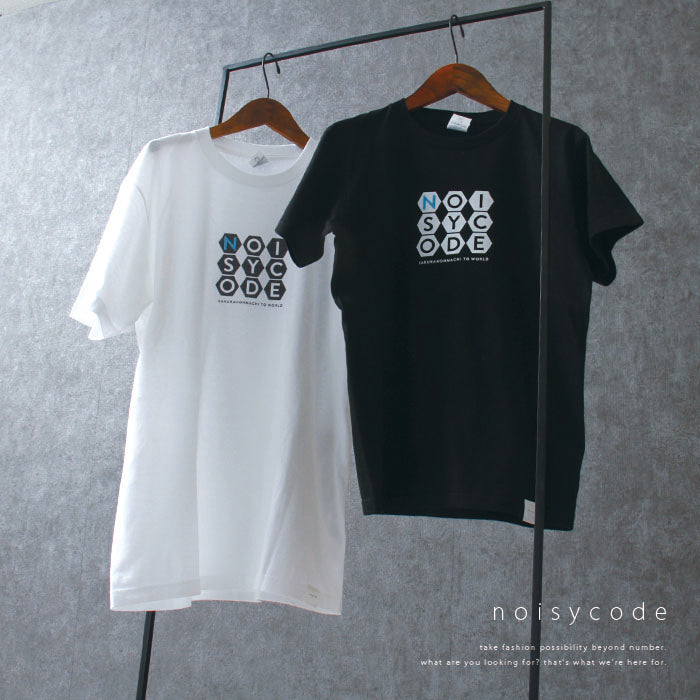 noisycode tシャツ オリジナル レディース メンズ ブランド デザインtシャツ ペア 綿100% 半袖 おしゃれ プルオーバー プリント ロゴ 文字 英字 プルオーバー