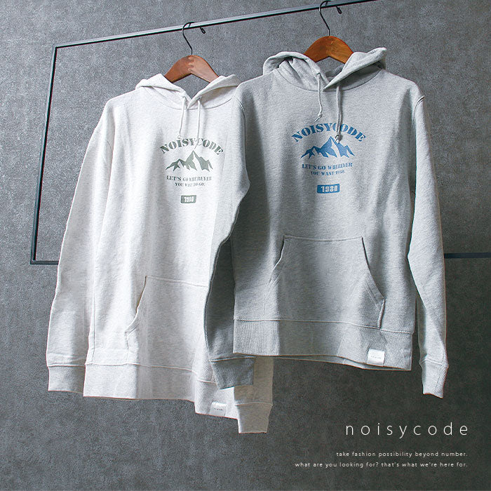 noisycode パーカー キッズ 女の子 男の子 かわいい 綿100% スウェット パーカ スエット 長袖 カレッジトレーナー 山 カレッジ カレッジロゴ 家族 お揃い