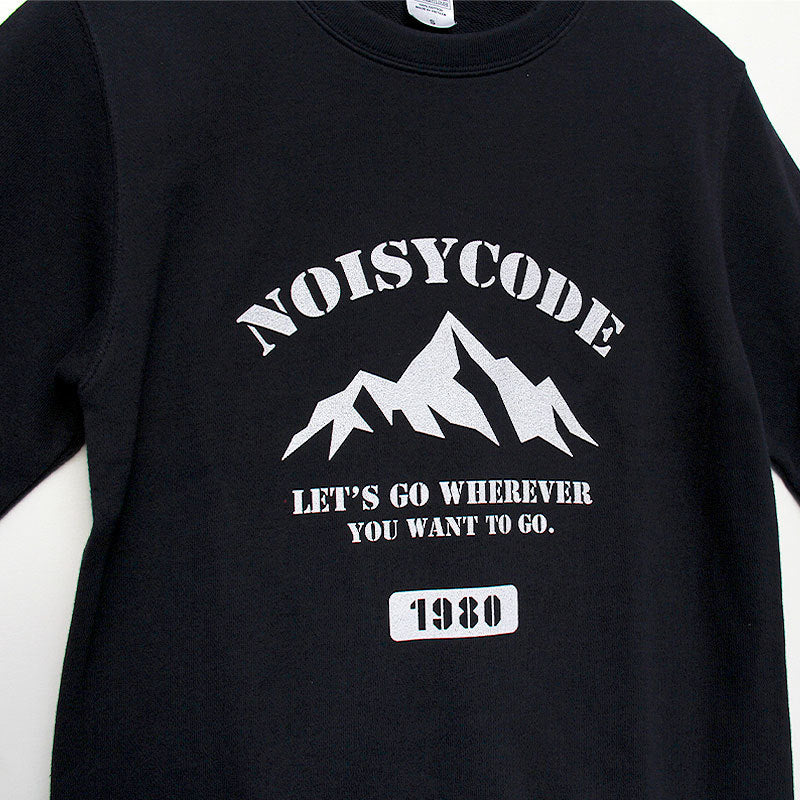 noisycode スウェット キッズ 女の子 男の子 かわいい 綿100% スエット 長袖 カレッジトレーナー 山 カレッジ カレッジロゴ 家族 お揃い オリジナル プルオーバ