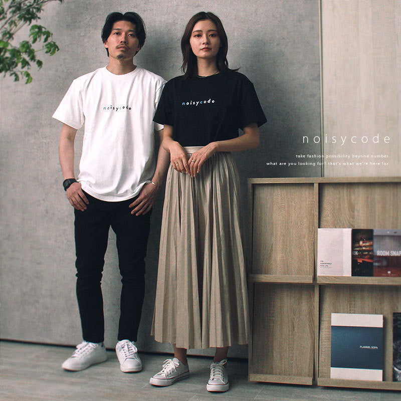 noisycode tシャツ オリジナル レディース メンズ ブランド デザインtシャツ 綿100% 厚手 7.4oz 春 夏 半袖 おしゃれ プルオーバー タンバリン プリント ロゴ