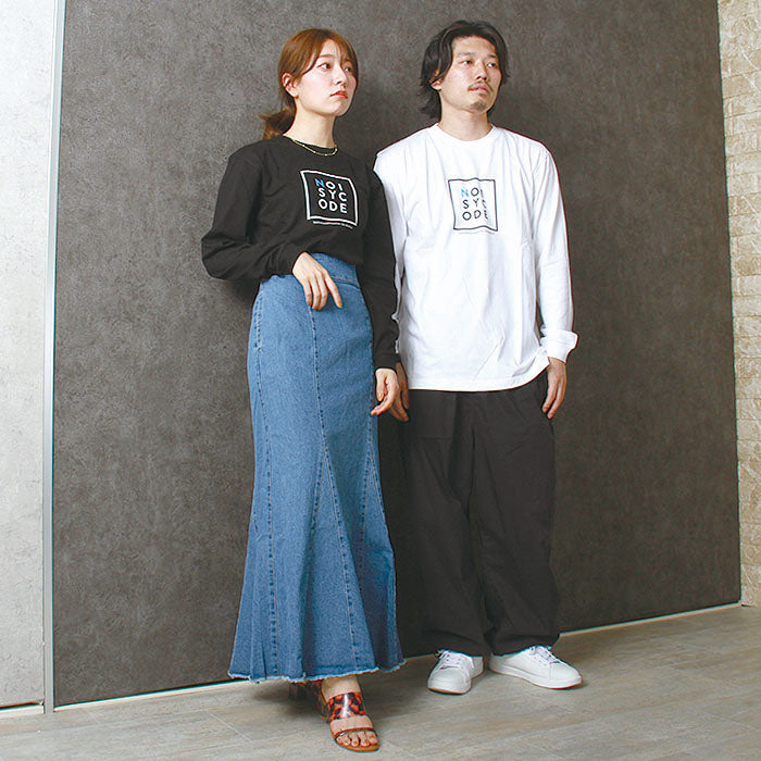 noisycode tシャツ オリジナル レディース メンズ ブランド デザインtシャツ ペア 綿100% 長袖 おしゃれ プルオーバー プリント ロゴ 文字 英字 プルオーバー テ
