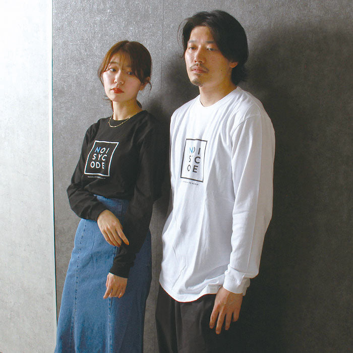noisycode tシャツ オリジナル レディース メンズ ブランド デザインtシャツ ペア 綿100% 長袖 おしゃれ プルオーバー プリント ロゴ 文字 英字 プルオーバー テ