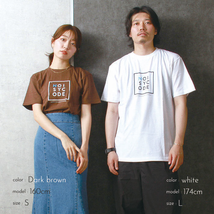 noisycode tシャツ オリジナル レディース メンズ ブランド デザインtシャツ ペア 綿100% 半袖 おしゃれ プルオーバー プリント ロゴ 文字 英字 プルオーバー テ