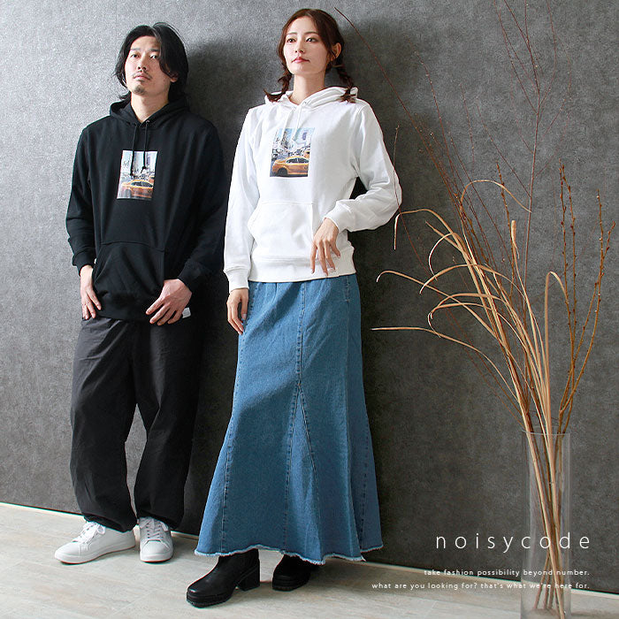 oisycode トップス パーカー オリジナル レディース メンズ ブランド デザインパーカー プリント プリントパーカー フォトプリント ペア 綿100% 長袖