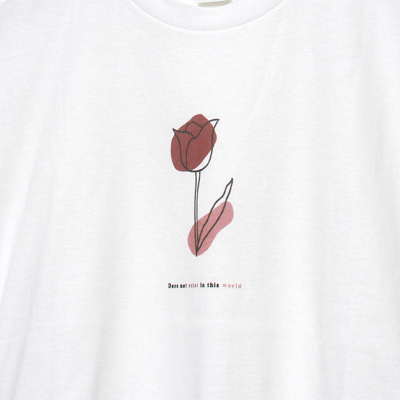 noisycode tシャツ キッズ 女の子 男の子 オリジナル チューリップ 花 絵 ブランド 家族 お揃い デザインtシャツ ペア 綿100% 半袖 おしゃれ プルオーバー