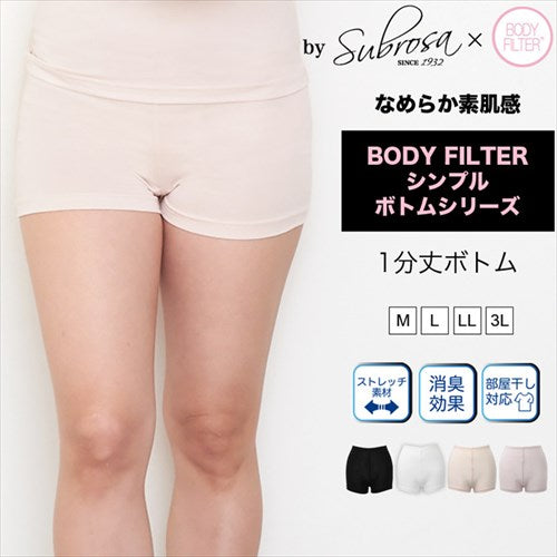 レディース女性用1分丈パンツタップパンツインナーボディフィルター下着ももひき股ひきボトムス婦人用女性一分丈フレアペチコートパンツ肌着抗菌防臭消臭世代臭汗臭無地シンプル大きいサイズ春夏MLLL3L送料無料