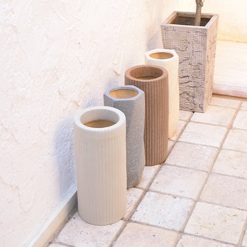 傘立ておしゃれ陶器スリム屋外北欧コンパクト白アイボリーグレー安いシンプル玄関省スペースアンブレラスタンドカフェ店舗高級感石韓国韓国雑貨かわいいナチュラル一人暮らしazm家具