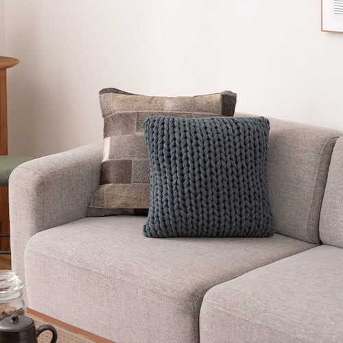 くすみカラーおしゃれざっくりニットシンプル韓国かわいい編み目ブルー青紺ダスティブルーくすみブルーアイボリー白ピンク桃くすみピンクダスティピンクニットクッションクッションニットニット生地編み物