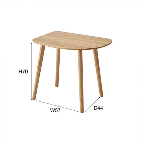 ダイニングテーブル木製ダイニングテーブルデスクコンパクト幅80cm小さめ省スペース1人用2人用壁寄せ壁付けコーナー用ワンルームリビング角丸半円円丸シンプル北欧木製天然木韓国インテリアナチュラルおしゃれhelppo