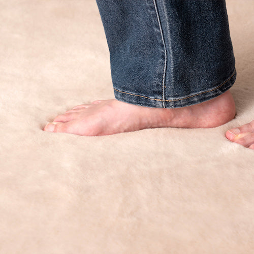 ラグマットふわふわファーやわらかい直径150cmかわいいシンプルおしゃれ北欧韓国インテリア丸丸型円円形