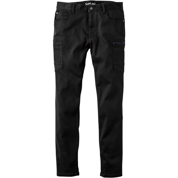 Scot.Inc ニットライクタイトスリムパンツ メンズ 通年 オールシーズン ストレッチ パンツ 作業服 作業着 ワークパンツ タイトスリム ドビー織り CUC