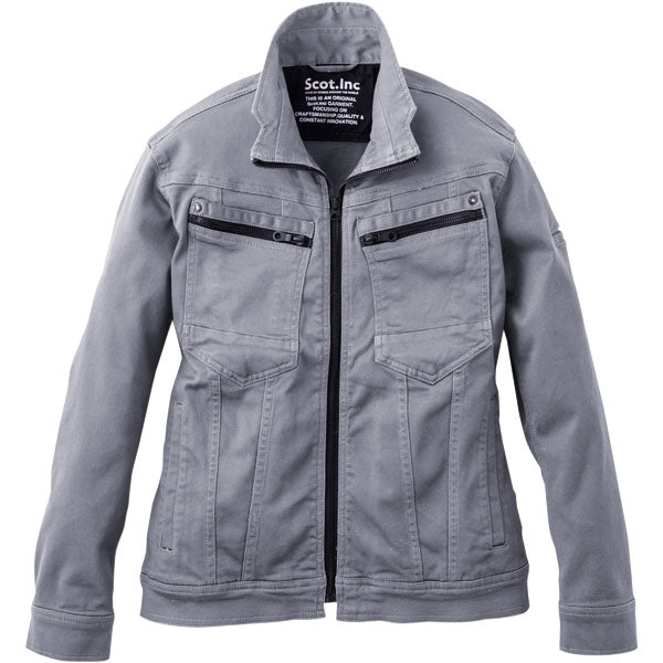 Scot.Inc ニットライクスリムレディースジャケット レディース 通年 オールシーズン ストレッチ ジャケット 作業服 作業着 ワークジャケット ドビー織り CUC
