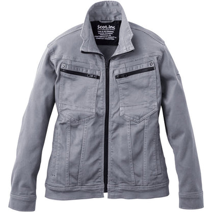 Scot.Inc ニットライクスリムレディースジャケット レディース 通年 オールシーズン ストレッチ ジャケット 作業服 作業着 ワークジャケット ドビー織り CUC