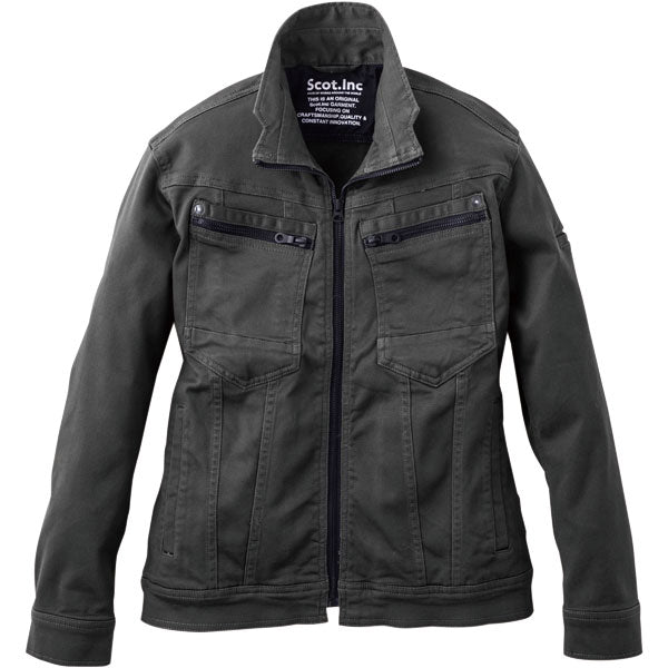 Scot.Inc ニットライクスリムレディースジャケット レディース 通年 オールシーズン ストレッチ ジャケット 作業服 作業着 ワークジャケット ドビー織り CUC