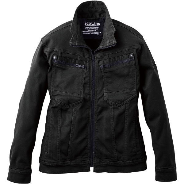 Scot.Inc ニットライクスリムレディースジャケット レディース 通年 オールシーズン ストレッチ ジャケット 作業服 作業着 ワークジャケット ドビー織り CUC