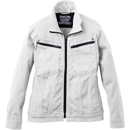 Scot.Inc ニットライクスリムレディースジャケット レディース 通年 オールシーズン ストレッチ ジャケット 作業服 作業着 ワークジャケット ドビー織り CUC