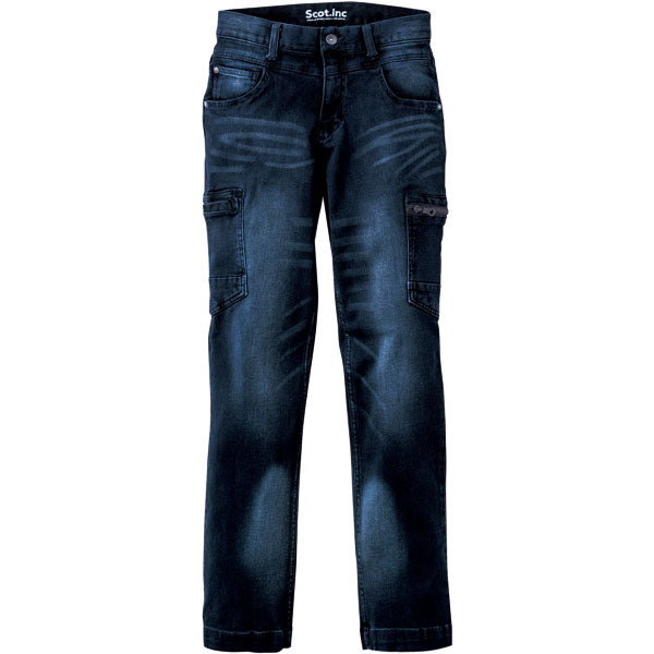 Scot.Inc ニットライクスリムレディースパンツ I・デニム レディース 通年 オールシーズン ストレッチ パンツ 作業服 作業着 ワークパンツ ドビー織り CUC