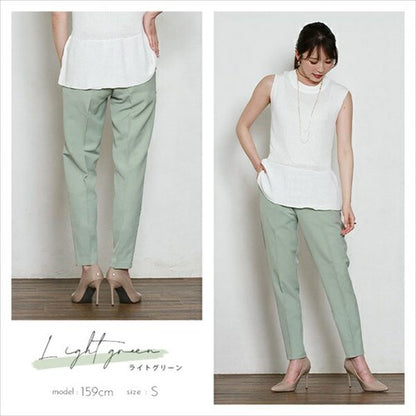 美脚テーパードパンツ送料無料センタープレスパンツレディーステーパードパンツレディースきれいめ美脚フォーマルオフィスビジネスOLらくちんパンツレディースゴム