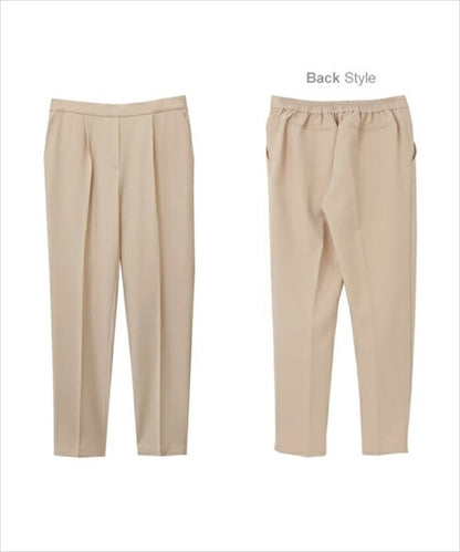 美脚テーパードパンツ送料無料センタープレスパンツレディーステーパードパンツレディースきれいめ美脚フォーマルオフィスビジネスOLらくちんパンツレディースゴム