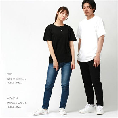 ヘンリーネックtシャツ/ヘンリーネック/半袖/tシャツ/レディース/綿100%/メンズ/春/夏/無地/シンプル/ベーシック/トップス/ペアルック/ユニセックス/大きいサイズ/sサイズ/小さいサイズ/服/プチプラ/