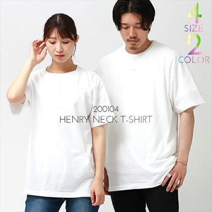 ヘンリーネックtシャツ/ヘンリーネック/半袖/tシャツ/レディース/綿100%/メンズ/春/夏/無地/シンプル/ベーシック/トップス/ペアルック/ユニセックス/大きいサイズ/sサイズ/小さいサイズ/服/プチプラ/