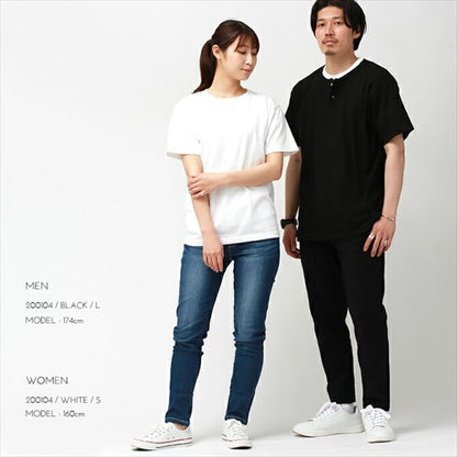 ヘンリーネックtシャツ/ヘンリーネック/半袖/tシャツ/レディース/綿100%/メンズ/春/夏/無地/シンプル/ベーシック/トップス/ペアルック/ユニセックス/大きいサイズ/sサイズ/小さいサイズ/服/プチプラ/