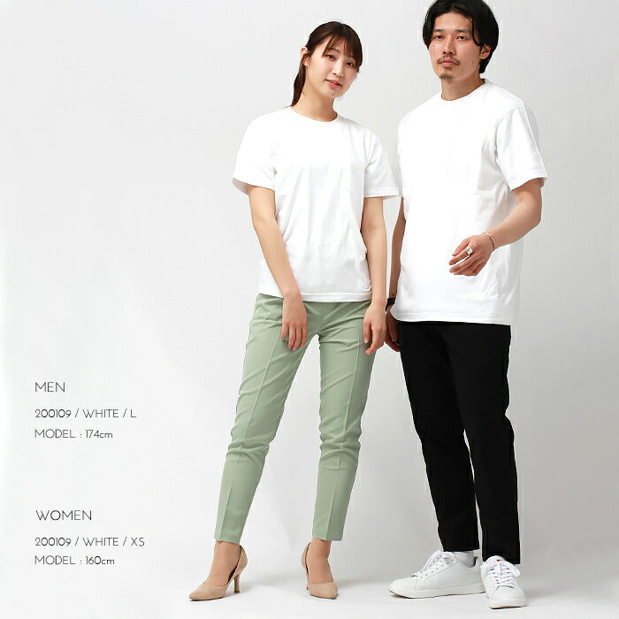 ポケット付き/tシャツ/レディース/ポケット/半袖/綿100%/メンズ/春/夏/無地/シンプル/ベーシック/トップス/ペアルック/ユニセックス/大きいサイズ/sサイズ/小さいサイズ/服/プチプラ/クルーネック/オフィス
