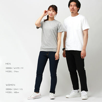 ポケット付き/tシャツ/レディース/ポケット/半袖/綿100%/メンズ/春/夏/無地/シンプル/ベーシック/トップス/ペアルック/ユニセックス/大きいサイズ/sサイズ/小さいサイズ/服/プチプラ/クルーネック/オフィス