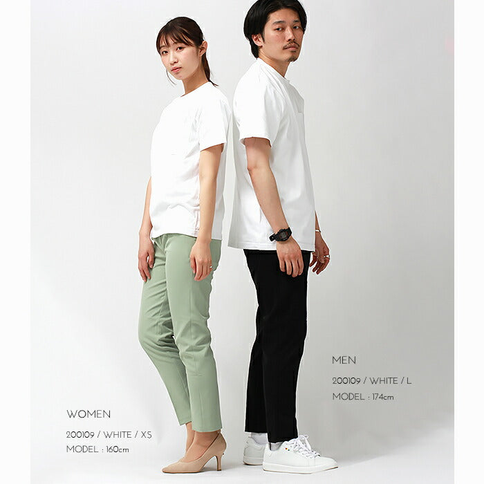 ポケット付き/tシャツ/レディース/ポケット/半袖/綿100%/メンズ/春/夏/無地/シンプル/ベーシック/トップス/ペアルック/ユニセックス/大きいサイズ/sサイズ/小さいサイズ/服/プチプラ/クルーネック/オフィス