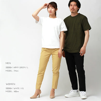 ポケット付き/tシャツ/レディース/ポケット/半袖/綿100%/メンズ/春/夏/無地/シンプル/ベーシック/トップス/ペアルック/ユニセックス/大きいサイズ/sサイズ/小さいサイズ/服/プチプラ/クルーネック/オフィス