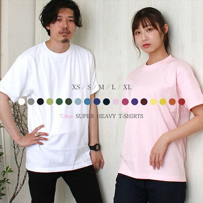 スーパーヘビーTシャツレディース半袖メンズ春夏無地シンプルベーシックトップスペアルックユニセックス大きいサイズsサイズ小さいサイズ服プチプラ１８色お出かけ