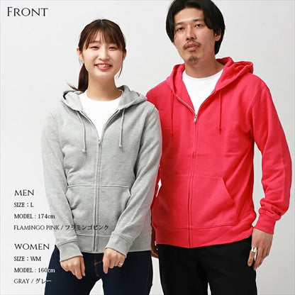 ライトジップパーカー 綿100％ ユニセックス 品番200217 商品画像5