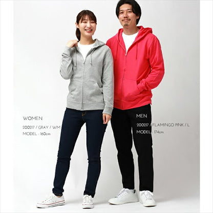 ジップアップパーカー/レディース/ジップ/パーカー綿100%/メンズ/薄手/春/夏/長袖/ジップパーカー/フーディー/フード/パーカ/ジップアップ/無地/シンプル/ベーシック/トップス/ペアルック/ユニセックス/