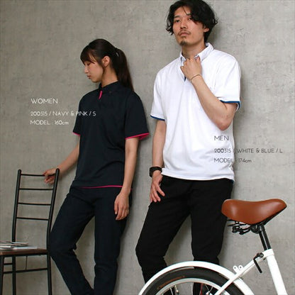 ドライレイヤードボタンダウンポロシャツレディース半袖メンズ春夏無地シンプルベーシックトップスペアルックユニセックス大きいサイズsサイズ小さいサイズ服プチプラ８色お出かけ