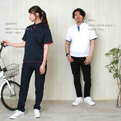 ドライレイヤードボタンダウンポロシャツレディース半袖メンズ春夏無地シンプルベーシックトップスペアルックユニセックス大きいサイズsサイズ小さいサイズ服プチプラ８色お出かけ