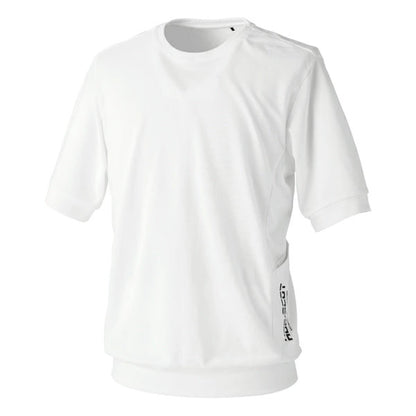 HOP-SCOT 半袖Tシャツ エアライトアークエッジポケット 作業服 作業着 メンズ レディース 春夏 吸汗速乾 軽量 ストレッチ 高通気 消臭 脇ポケット ユニセックス