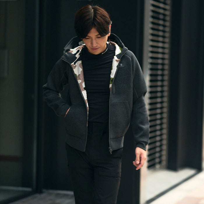 ヒーティングシステム 電熱 パーカー フーディー バッテリーセット 大容量20000mAh ヒーターベスト 電熱パーカー 防寒ウェア バッテリー対応 冬用作業着 アウトドア 通勤通学 USB給電 作業服 バイクウェア CROSS HEAT  男女兼用 ユニセックス outdoor