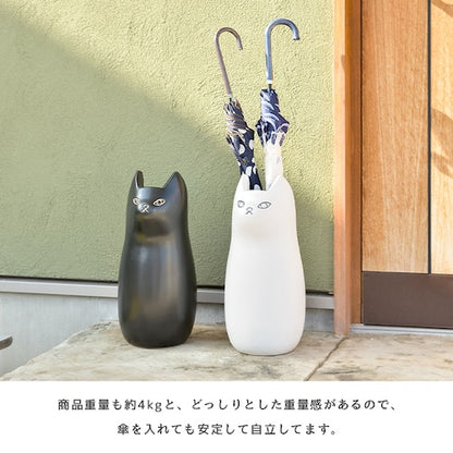 傘立て傘入れアンブレラスタンド玄関かさ収納ポスター収納フラワーベースインテリア置物レトロ猫ねこキャット猫モチーフ陶器コンパクト省スペーススリムおしゃれカフェシンプル安定感店舗ナチュラルかわいい一人暮らし室内室外屋外azm家具