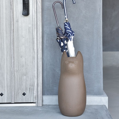 傘立て傘入れアンブレラスタンド玄関かさ収納ポスター収納フラワーベースインテリア置物レトロ猫ねこキャット猫モチーフ陶器コンパクト省スペーススリムおしゃれカフェシンプル安定感店舗ナチュラルかわいい一人暮らし室内室外屋外azm家具