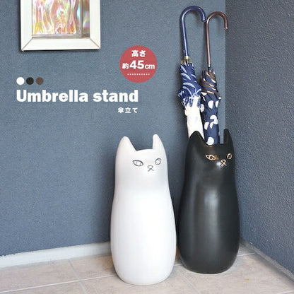 傘立て傘入れアンブレラスタンド玄関かさ収納ポスター収納フラワーベースインテリア置物レトロ猫ねこキャット猫モチーフ陶器コンパクト省スペーススリムおしゃれカフェシンプル安定感店舗ナチュラルかわいい一人暮らし室内室外屋外azm家具