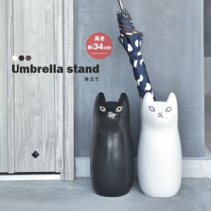 傘立て傘入れアンブレラスタンド玄関かさ収納ポスター収納フラワーベースインテリア置物レトロ猫ねこキャット猫モチーフ陶器コンパクト省スペーススリムおしゃれカフェシンプル安定感店舗ナチュラルかわいい一人暮らし室内室外屋外azm家具
